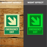 Custom Signs For Business,Photoluminescent Emergency Exit Arrow 02 Sign